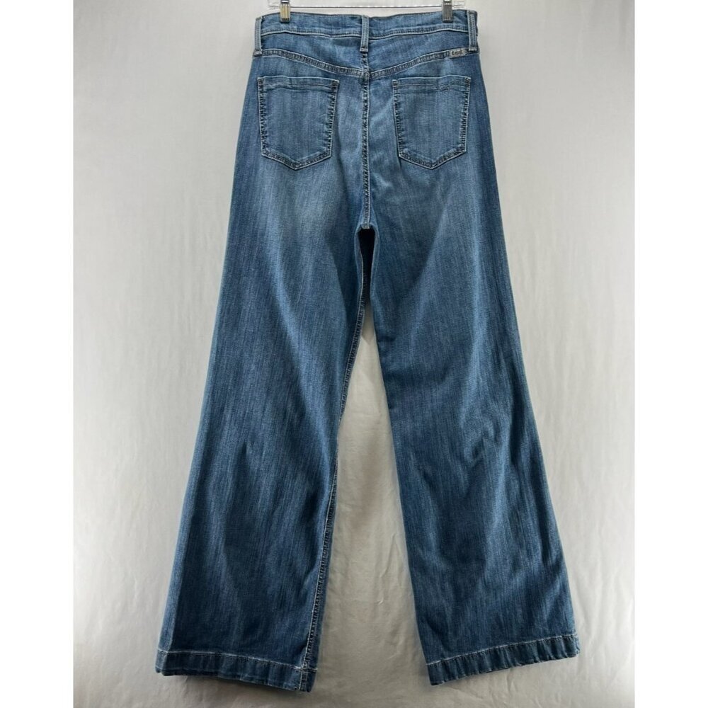 Cruel Denim Skylar Wide Leg Jeans Womens 31 High Rise Distressed Button Fly Blue - Picture 3 of 11